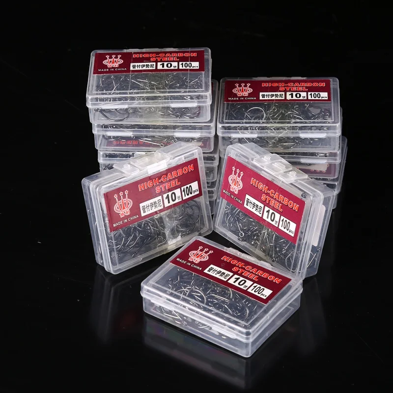 

100 pcs High Carbon Steel Barbed Hooks Hook Bait Soft Fishing Bait Fish Bait Barbed Hooks High Efficiency Hooks new