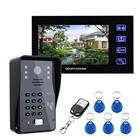 Видеодомофон с экраном 7 дюймов, дверной звонок с RFID-паролем, стандартная идентификация, ТВ-камера, Беспроводная система дистанционного управления доступом