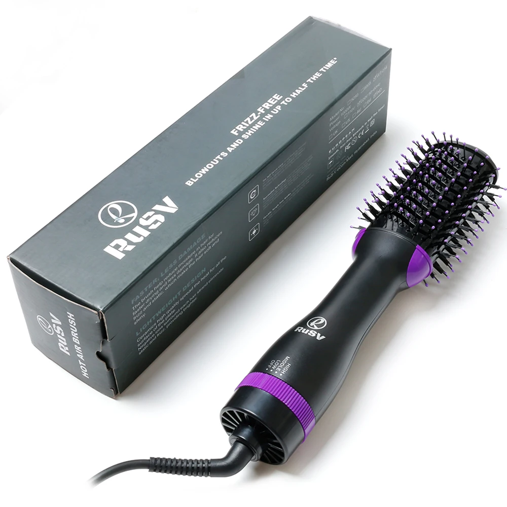 

2022 Hot Air Brush 3 In 1 One Step Hair Dryer and Volumizer Hair Straightener Electric Blow Dryer Hot Comb Hair Styler Hairdryer