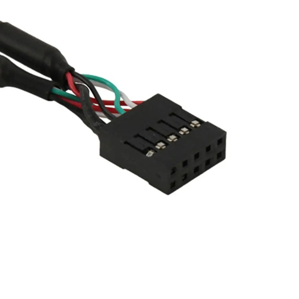 High quality 5pcs 10 Pin Motherboard Female Header to Dual USB 2.0 Adapter Cable cord 50cm | Компьютеры и офис