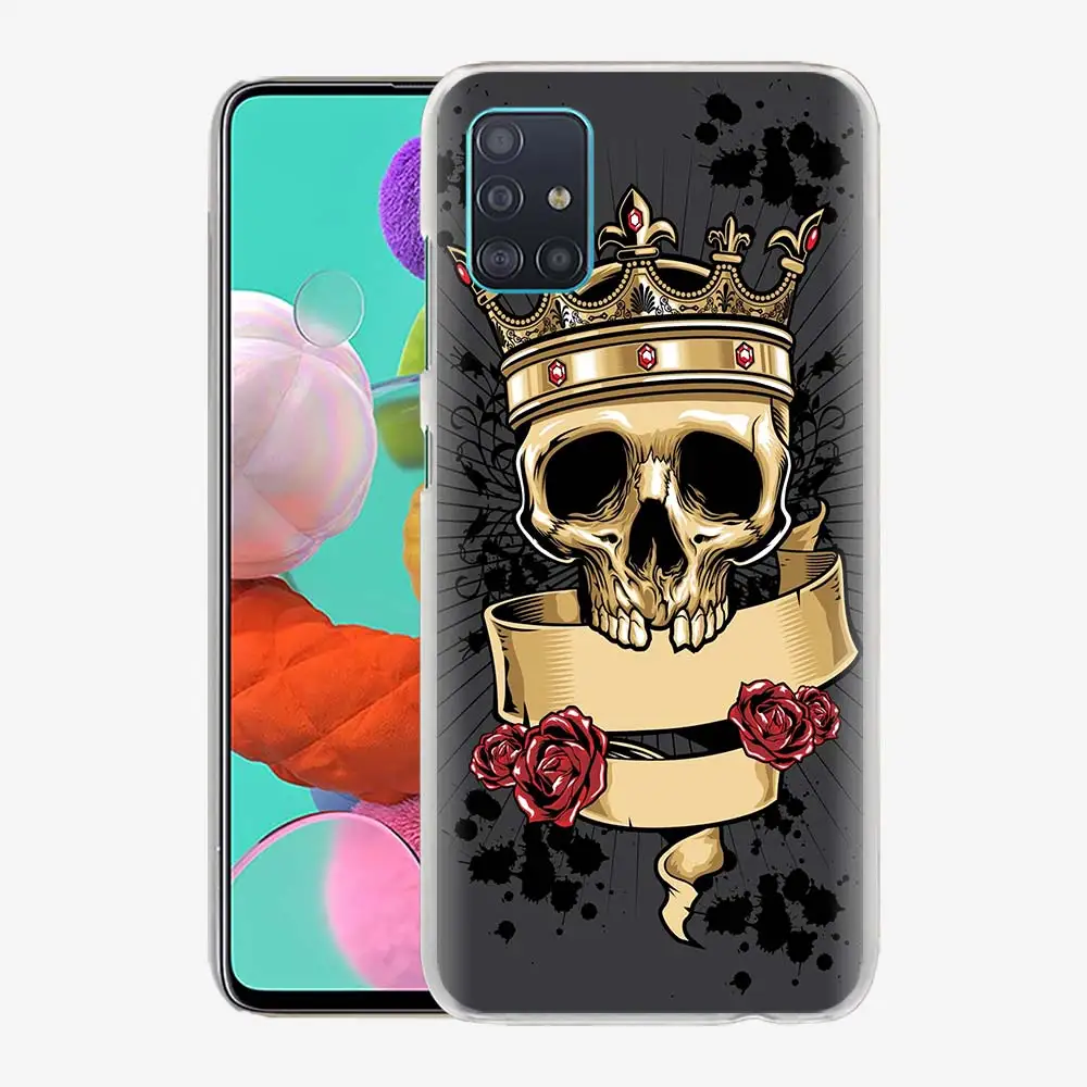 

Retro Skull Butterfly Hard PC Phone Case For Samsung Galaxy A51 A71 A31 A41 A21s A91 A12 A02s A42 5G Back Cover Coque Funda Capa