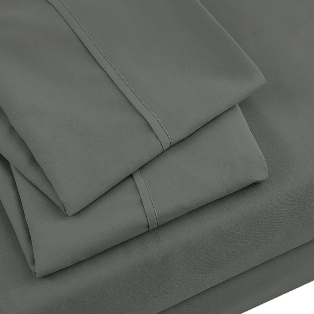 Набор из 4 простыней и наволочек хлопок однотонный двуспальная Калифорния D30 | Дом