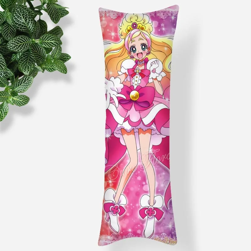 Go! Princess Precure Anime Body Pillow Case 3D Double-Sided Print Silk Smooth Soft Fabric Pillow Cover For Boys Girls Gift 0531
