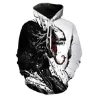 Мужская и Женская Повседневная Толстовка Venom, пуловер с 3D принтом, уличный Топ в стиле хип-хоп, одежда в стиле Харадзюку, осень 2021