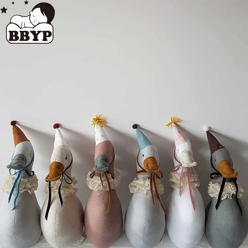 

Набивная игрушка в скандинавском стиле в форме головы животного, утки, детская комната, дом для стены, украшение для дома, хлопковые детские плюшевые куклы