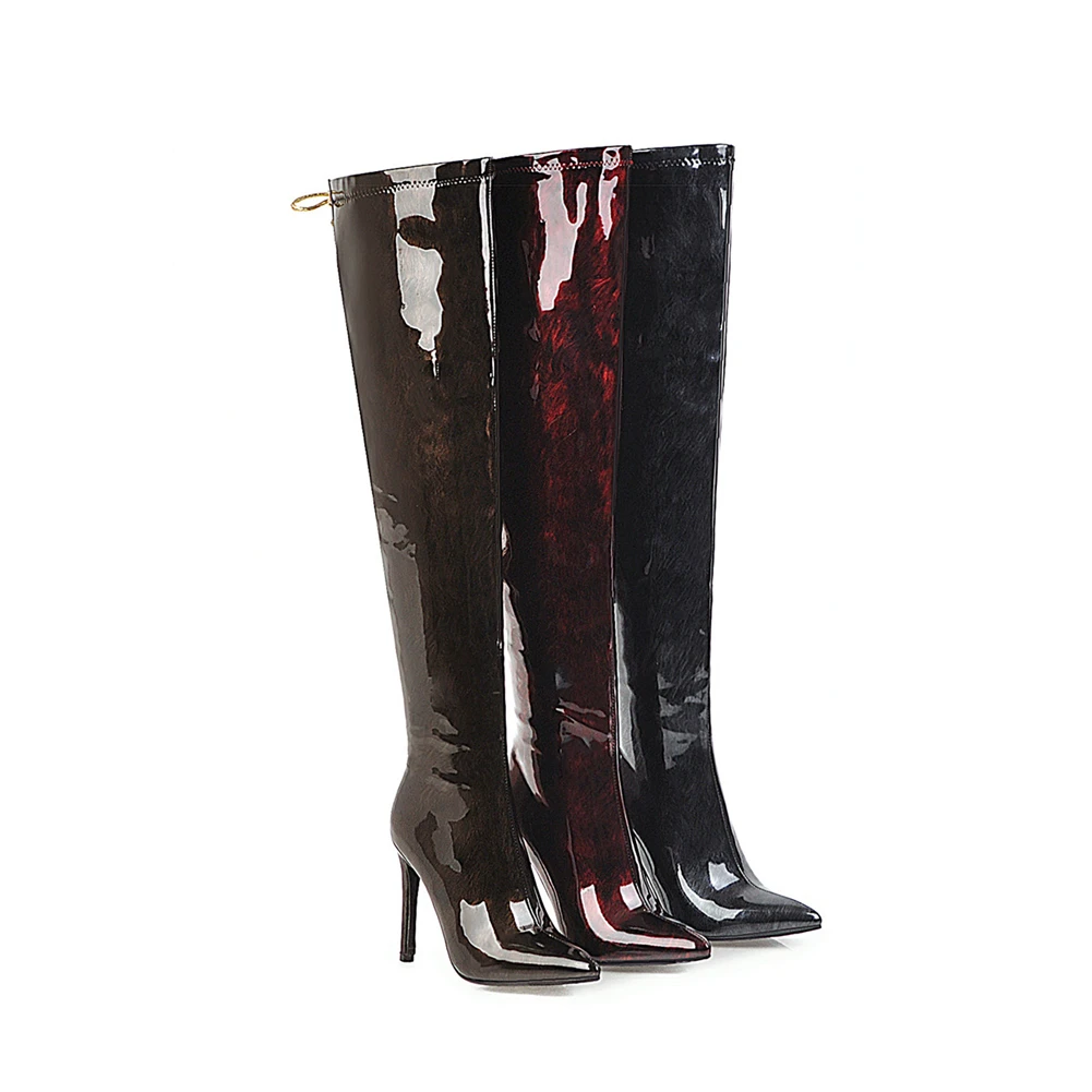 Новинка женские вечерние высокие сапоги SARAIRIS зимние модные облегающие выше