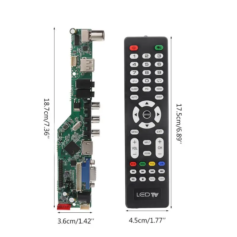 Универсальная ЖК-плата контроллера разрешение ТВ материнская плата VGA/AV/tv/USB интерфейс драйвер платы Прямая поставка
