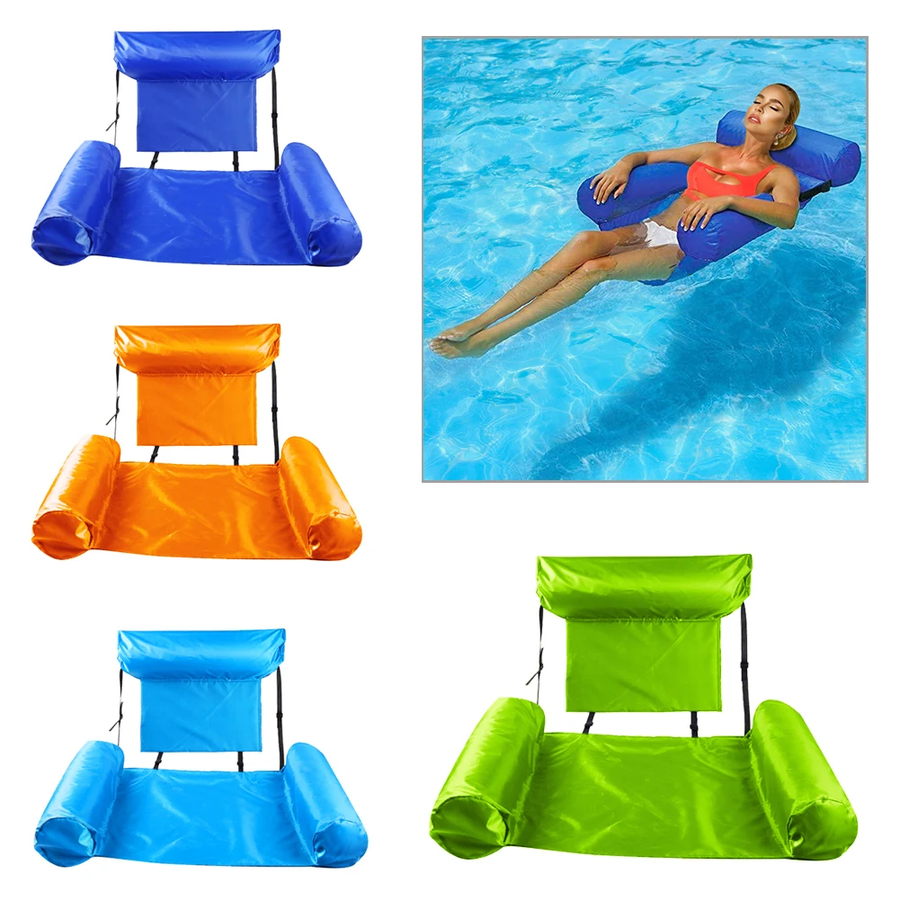 

Mattresses Bed Beach Water Sport Lounger Chair PVC Summer Inflatable Foldable Floating Row Swimming Pool Party Water Hammock Air