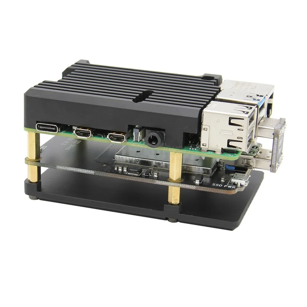 Плата расширения Raspberry pi X855 V1.3 mSATA SSD чехол для Pi 4 Model B ( 4B)|Демонстрационные стенды|