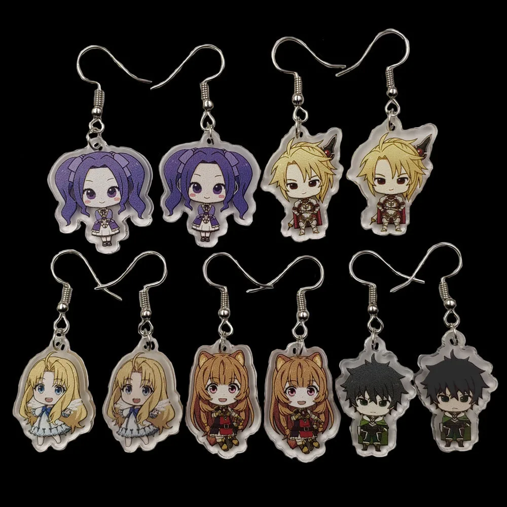 

5 Pairs 1 Set Acrylic Cute Hot Anime Novel The Rising Of The Shield Hero Drop Earrings Ear Pendants Cosplay Jewelry Gift
