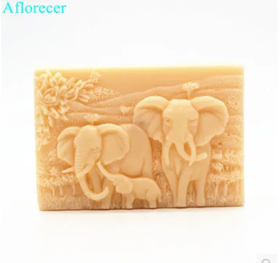 Симпатичная силиконовая форма для мыла со слоном Рождественская DIY ремесла