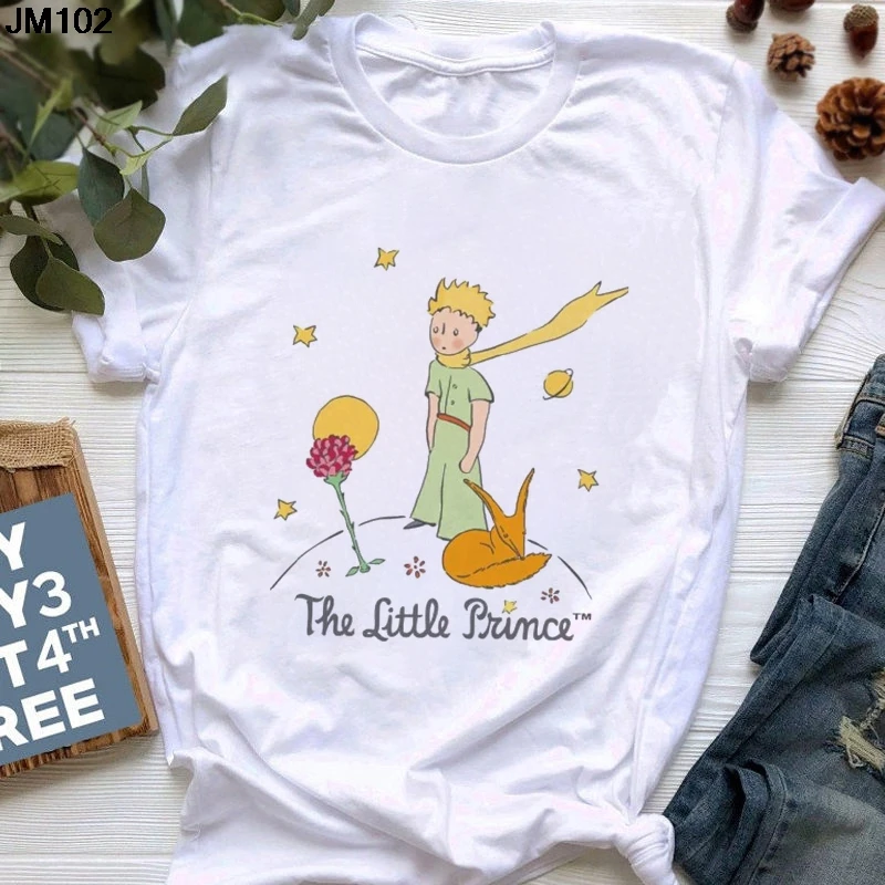 

Little Prince Art Printing Female T-shirt Summer Streetwear Fashion Short Sleeve Women's Tshirt Harajuku Hip Hop Hipster T Shirt
