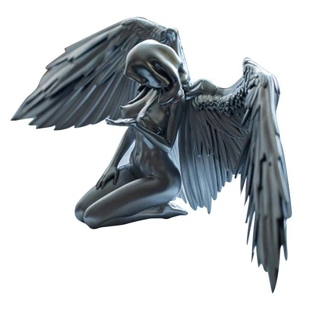 

Creative Desktop Resin Ornament Angel Kneeling Sculpture Home Desktop Art Statue Mirco Landscape Decor For Office Collection