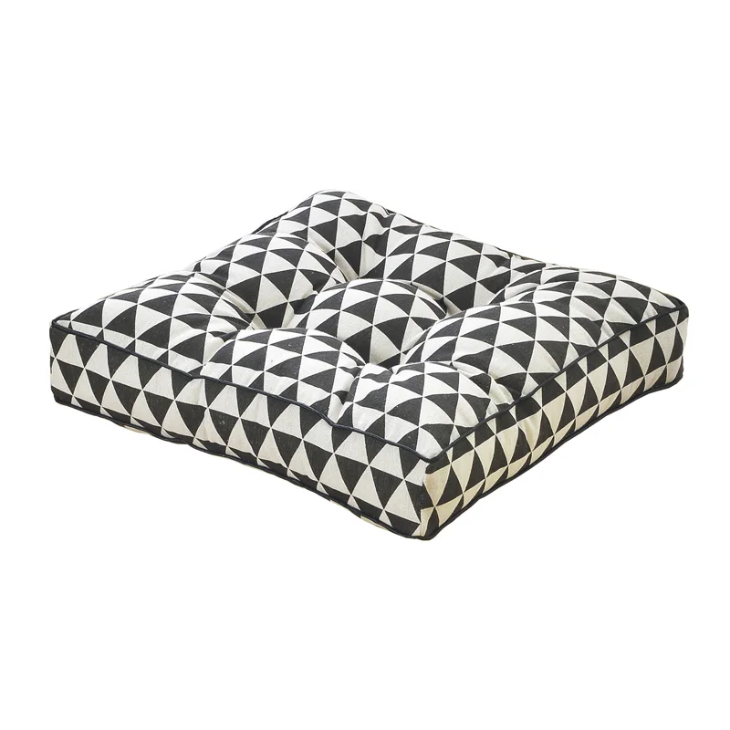 Квадратная подушка Pouf татами напольные подушки льняная хлопковая подушка на сиденье Подушка японские татами подушка 45x45 - Цвет: Color H