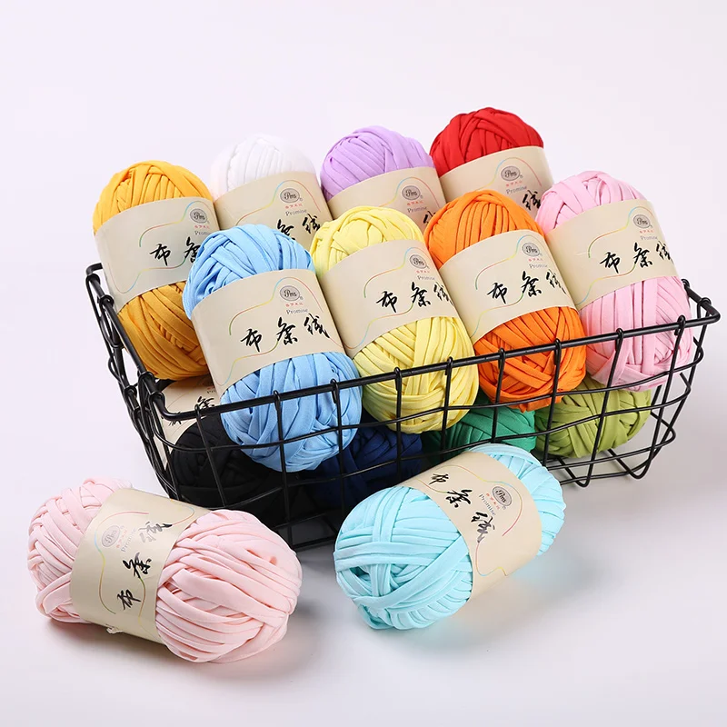 1 кг/10 шариков Мягкая футболка пряжа для вязания крючком нитки ручного громоздкая