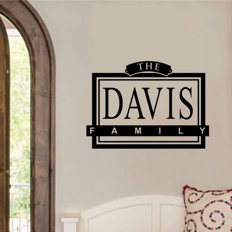 

Words Letters Wall Sticker Custom Family Name Home Entryway Art Decor Vinyl Wall Glass Decal Warm House Mural Removable M460