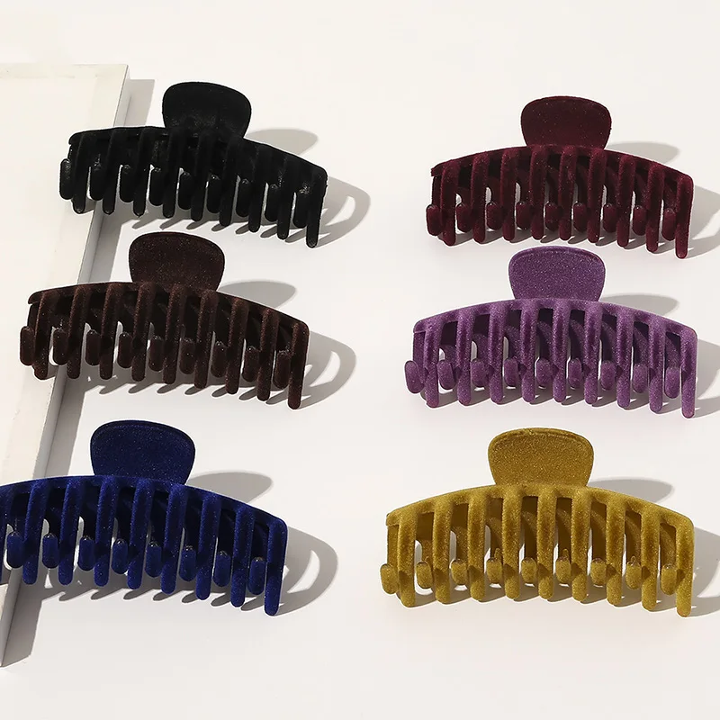 

1PC Korean Solid Large Hair Claws Elegant Acrylic Hairpins Barrette Crab Hair Clips Headwear for Women Girls Hair Accessories