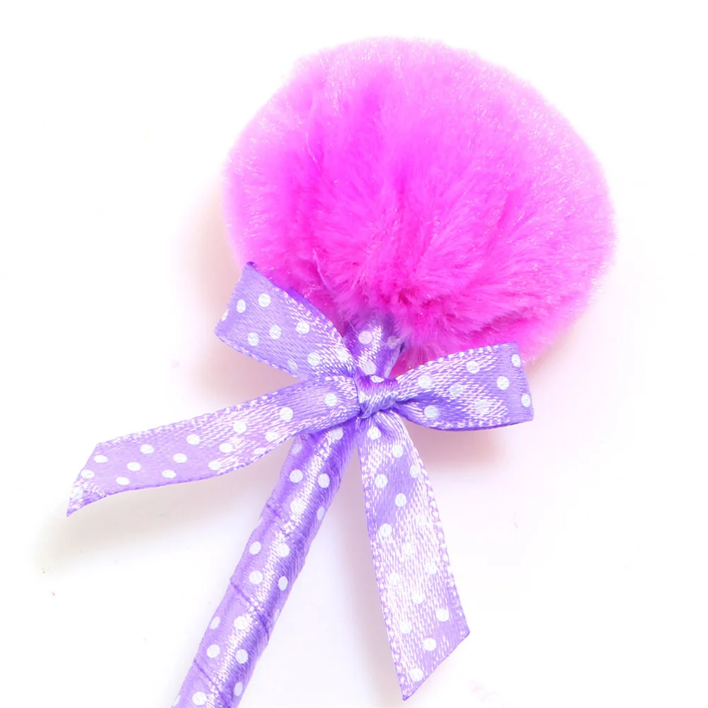 

5Pcs Adorable Fluffy Pens Ribbon Lovely Ballpoint Pen (Random Color)