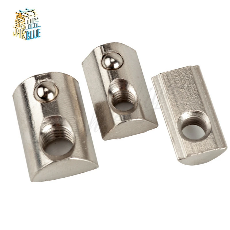 

215 pcs M5-30S.+5120 PCS M5-20S Roll-in T Slot Nut Half Round Elasticity Spring Fasten Nuts for 2020 Series Aluminum Profile