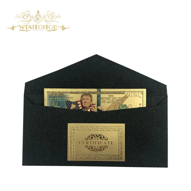 Новый дизайн для банкнот 10 шт./лот Америка 2020 х Трамп банкнота доллар в качестве