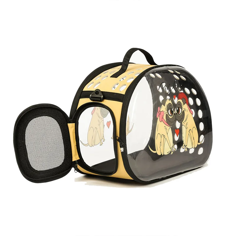 Прозрачная переноска для собак и кошек складная дорожная воздухопроницаемая