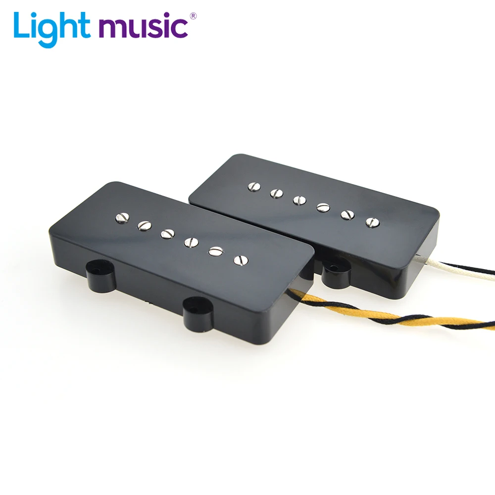 

1 Set Jazzmaster Guitar Vintage Pickups Alnico 5 Magnet Plain Enamel Coil Black Ivory Guitar Pickup