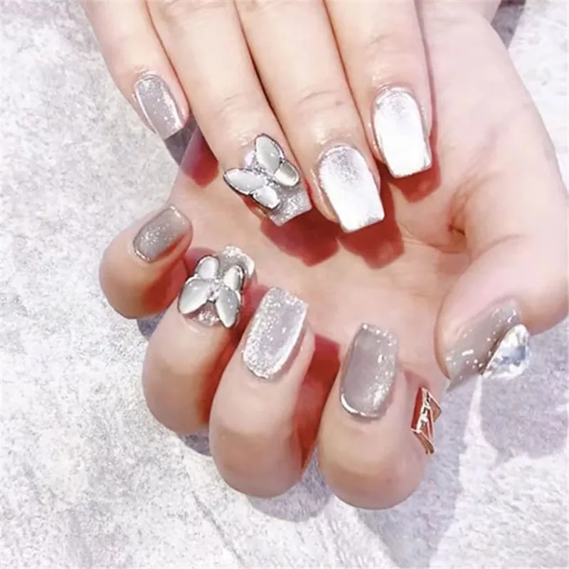 1pcs 9D Wide Cat Eye Magnetic Nail Polish Long Lasting Shiny Bright Silver UV Gel Varnish Enamel Lacquer Glitter Art Tools | Красота и