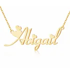 Модное индивидуальное ожерелье HIYONG золотого и серебряного цвета, ожерелье с именем кулон-табличка с именем, женские ожерелья из нержавеющей стали, Индивидуальные ювелирные изделия