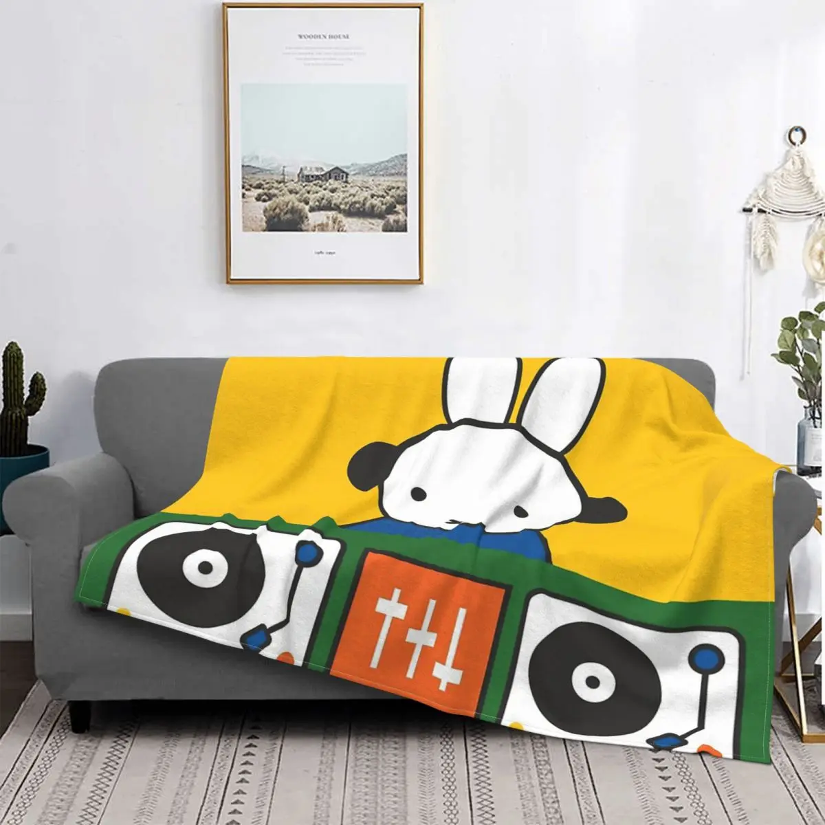 

Детское одеяло DJ Rabbit, покрывало, плед, пододеяльники, полотенце с авокадо