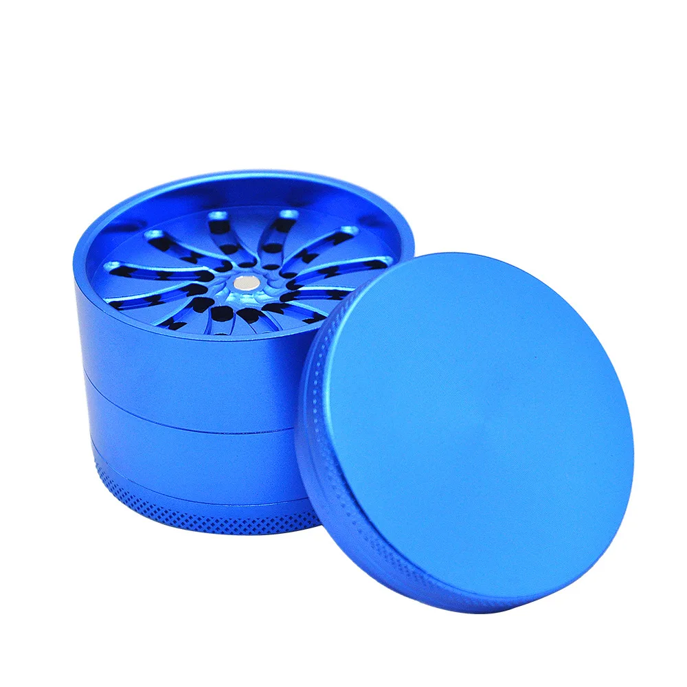 Металлическая шлифовальная машина 63 мм 4-слойная для трав с коробкой хранения