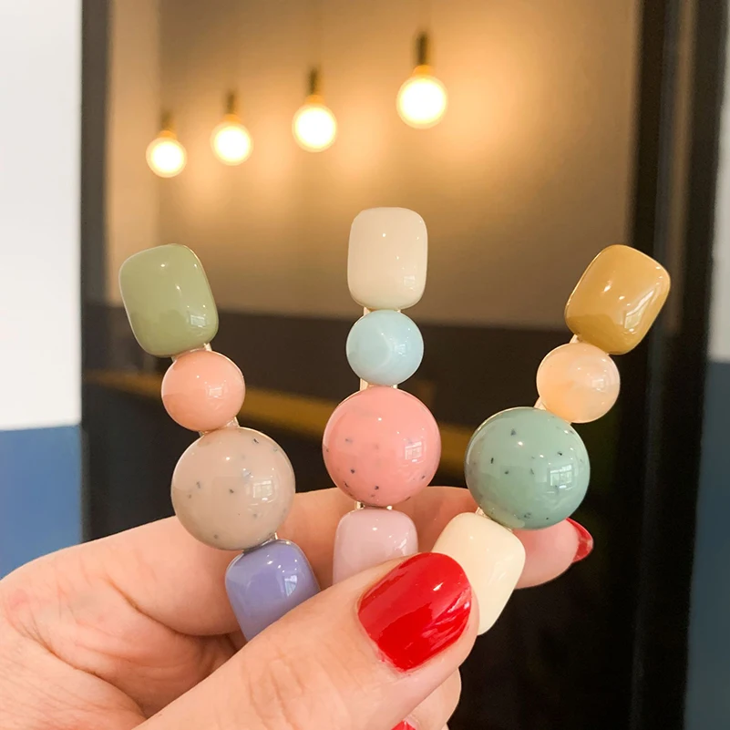 Новые Модные Красочные заколки для волос маленьких девочек простые элегантные