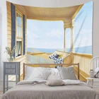 Настенное кресло INS гобелен с морским пляжем в стиле хиппи, из тонкой печатной ткани, гобелены с цветами, Потолочный фон, украшение для дома