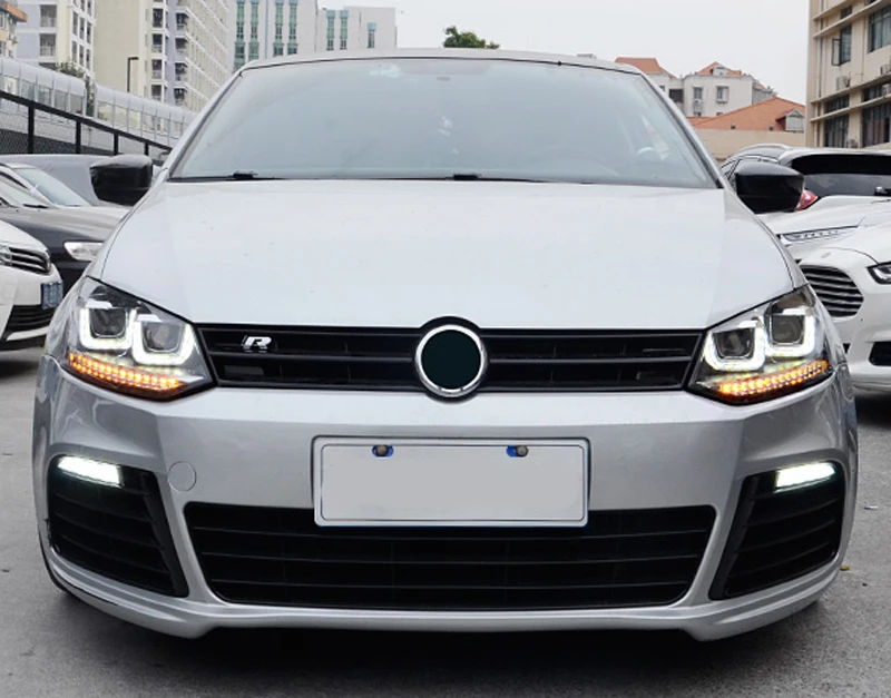 Автомобильная фара для Фольксваген Поло фары 2009- GTI светодиодный фары DRL