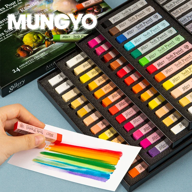 Mungyo MPV Galerie Weiche Pastelle 12 24 36 48 Farbige Kreide Pastell Färbung Buntstifte Karton Box Verschiedene Sets Kunst Zeichnung