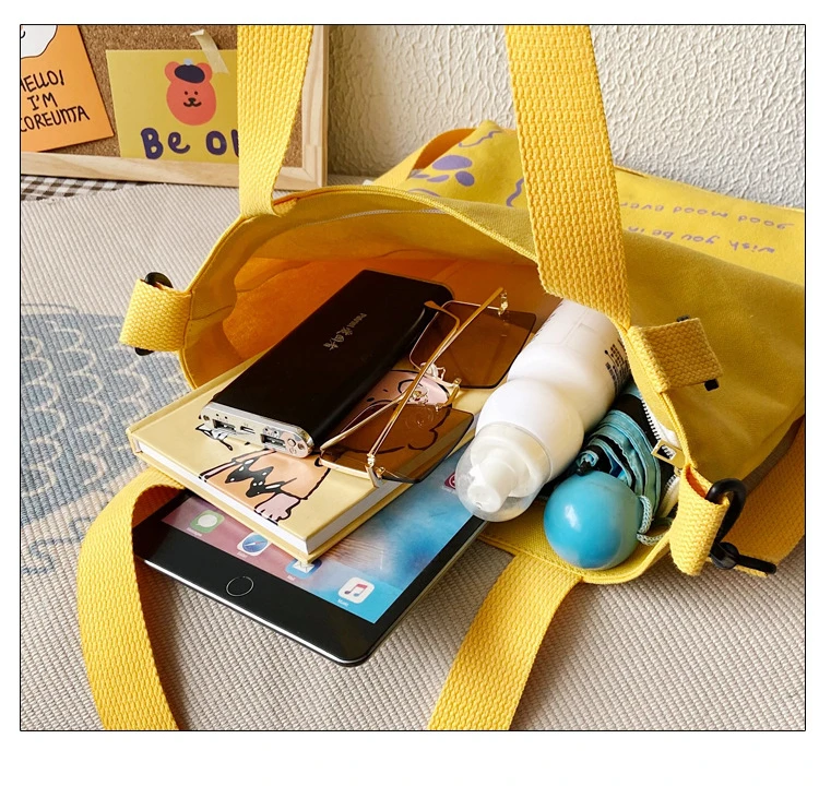 Новинка 2024 Корейская версия удобная вместительная сумка-мессенджер Холщовая