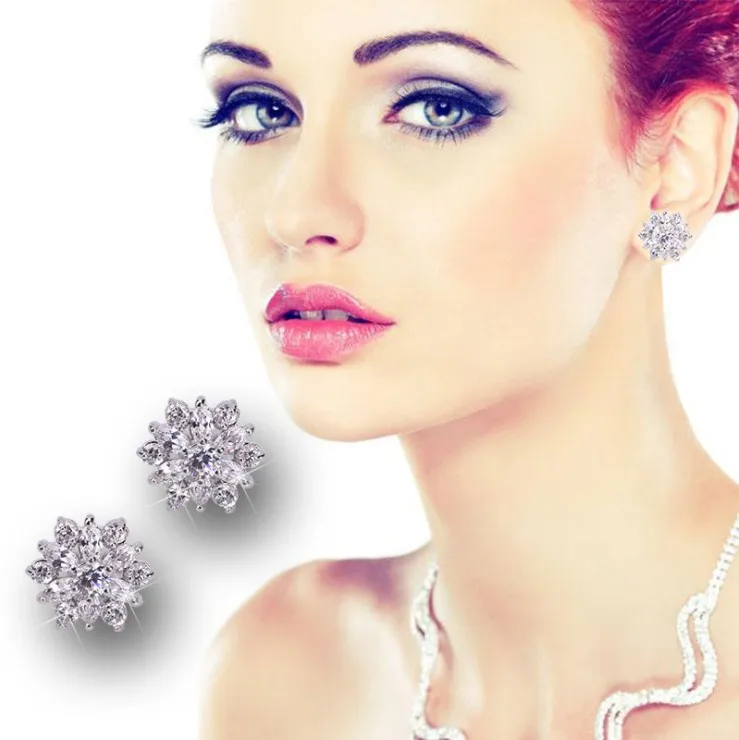 Новинка высокое качество Кристалл из Swarovski Snowfl мини пирсинг модные женские