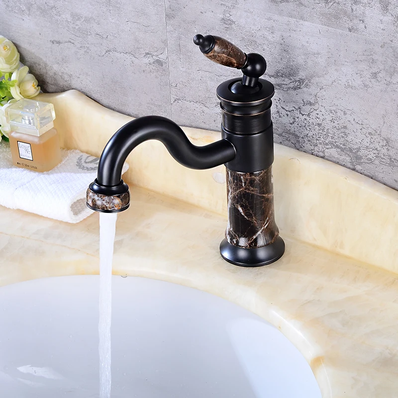 Роскошный смеситель для ванной комнаты в европейском стиле черный раковины