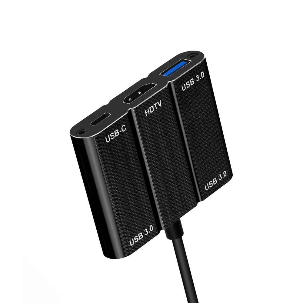 Кабель переходник 5 в 1 с портом USB 3 папа на HDMI 0 типа C мама для зарядки HDTV|USB-хабы| |