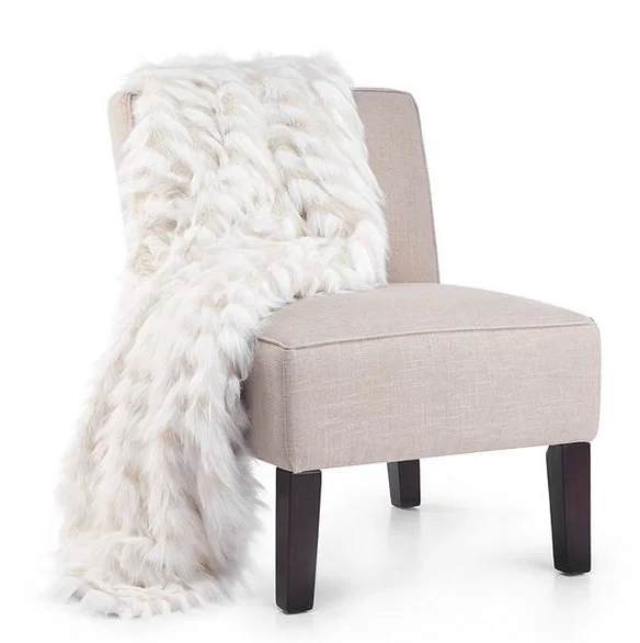 Изысканное жаккардовое покрывало меховой кожаный плед мягкое для дома