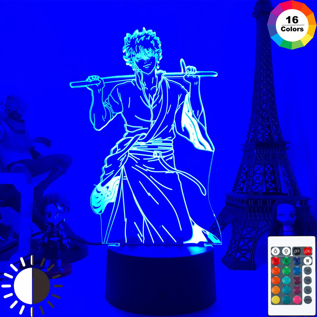 

Аниме СВЕТОДИОДНЫЙ Ночник светильник Gintama для украшения спальни подарок на день рождения для детей цветной ночной Светильник Прямая постав...