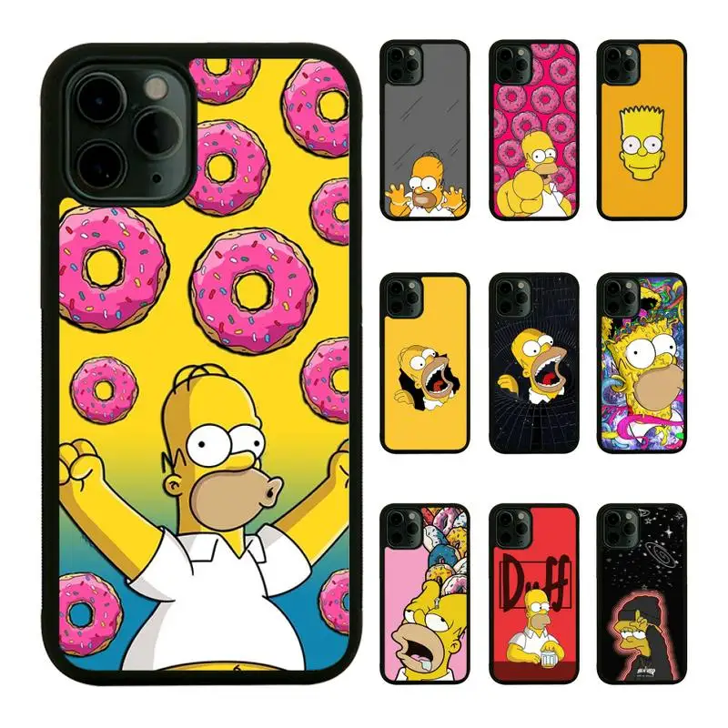 

Cartoon Homer S-Simpson Phone Case For iPhone 13 12 11Pro Max 11 XR XS Max X 8 7 6 6S Plus Mini SE 2020 hard Fundas