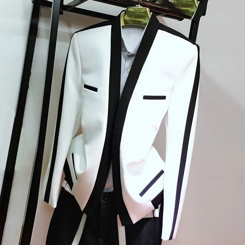 Костюм Veste Homme прическа деление Свободное пальто Блейзер мужской тренд тонкий