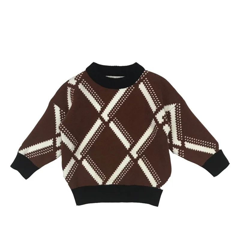 Новинка 2020 Модный осенне-зимний свитер для малышей Детская сетчатая Одежда
