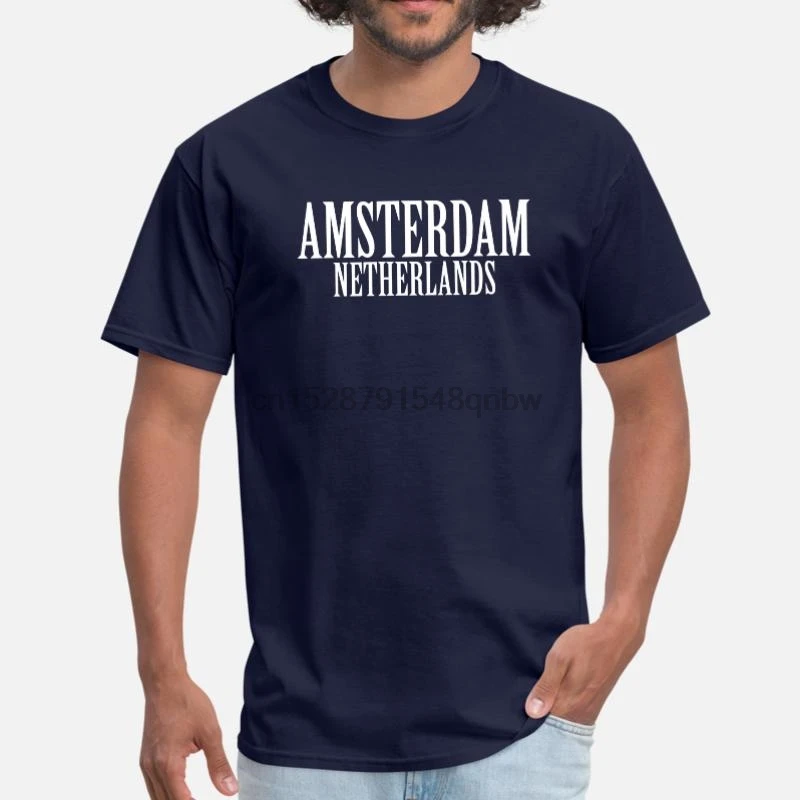 Create Amsterdam футболка для мужчин и женщин с круглым вырезом Crazy Men s большого размера