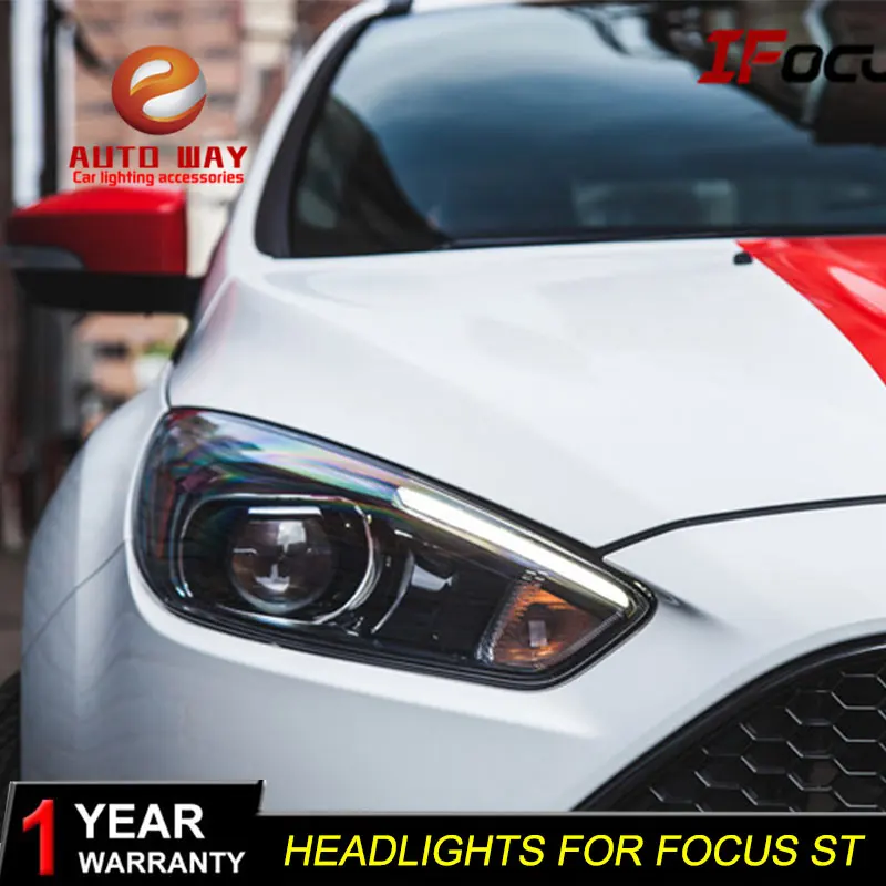 Чехол для лампы Ford Focus ST светодиодный светильник s 2015 2016 2017 DRL дневные ходовые огни
