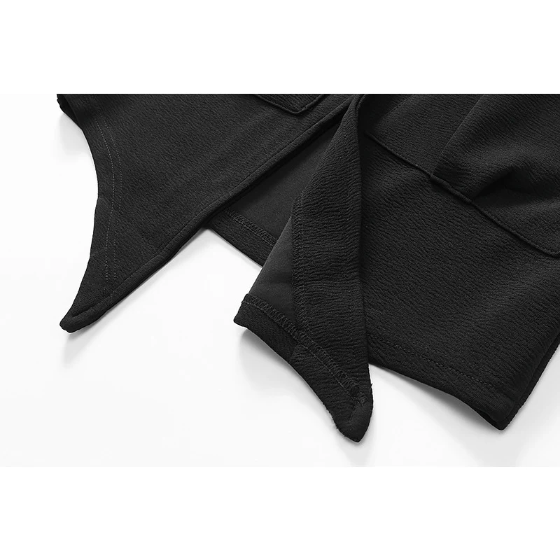 

sleeveless cardigan men fashion Solid color Streetwear male coat spring Casual Hooded cardigan men