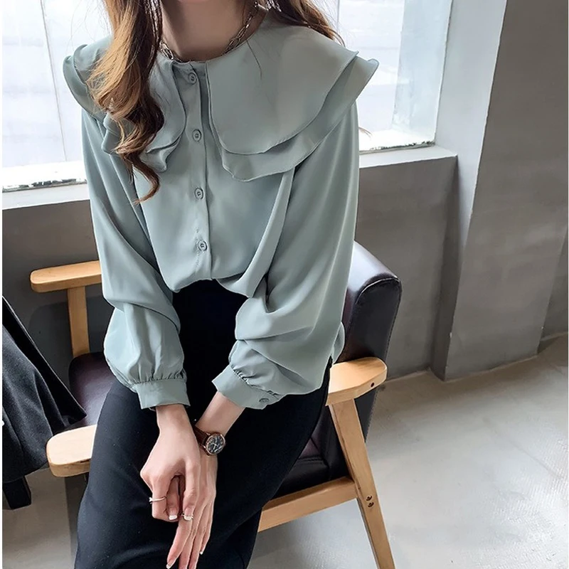 Новинка 2019 года сезон осень весна женская блузка рубашка большие размеры модные