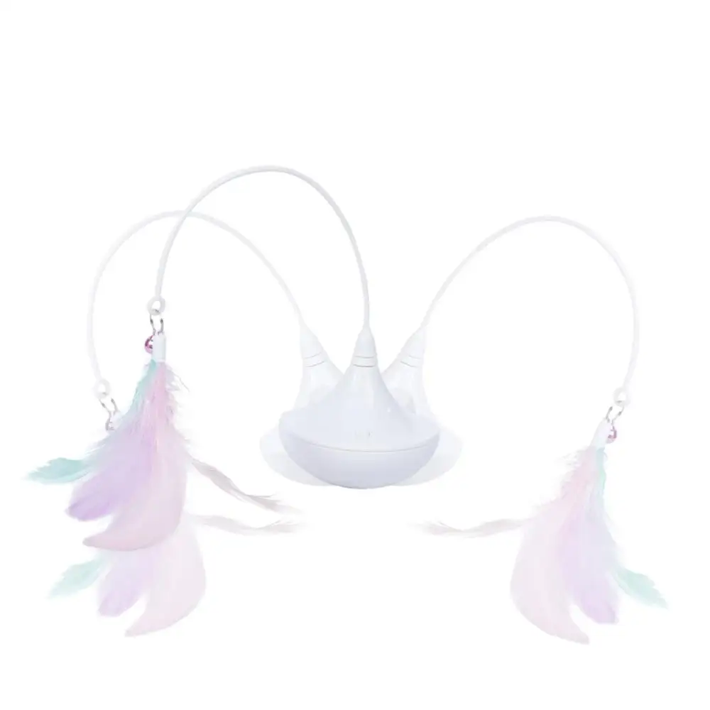 

Kitten Cat Automatic Feather Toy Premium Pet Interactive Toy Cat Stick Feather Toy Feathers Tease Cat Stick Pet Supplies