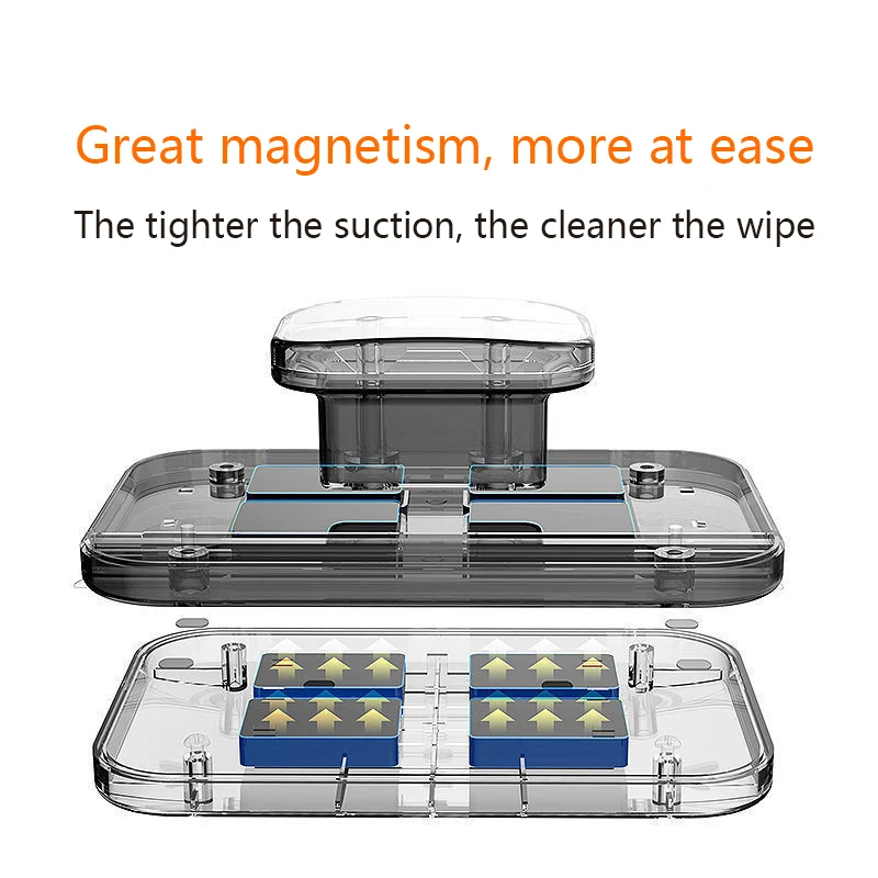 Щетка с магнитами для мытья стекол и окон двусторонний магнитный
