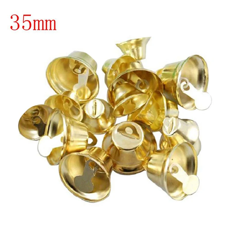 

10PCS Small Mini Jingle Bells Gold Silver Pet Hanging Metal Bell Wedding Christmas Tree Decoration Accessories Bells For Crafts
